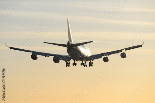 747 Sunrise Landing at London Gatwick Airport LGW photo