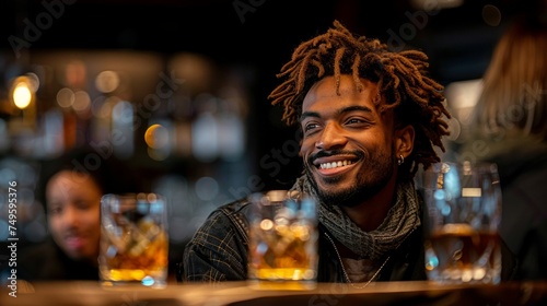 Man and Woman Sitting at a Bar