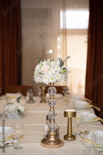 Table setting in a restaurant ,table setting for a banquet