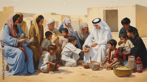 Group of People in the Desert for Ramadan 2024