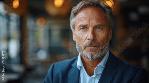 Bearded Man With Glasses Looking at Camera