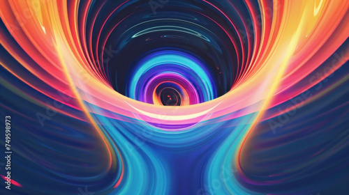 Abstract swirling color pattern of red, orange, teal, on dark background,  wallpaper, desktop background, poster