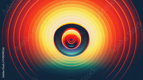 Abstract swirling color pattern of red, orange, teal, on dark background,  wallpaper, desktop background, poster
