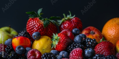 Assorted fruits and berries Generative AI