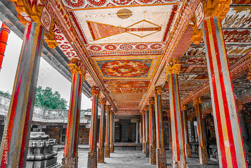 Jina Kanchi or Tirupparauthikundram Jain temple or Jeenaswamy Trilokyanathar temple, is an 8th-century Digambara Jain temple in Thiruparthikundram, Kanchipuram, Tamil Nadu, India. Archeological site. photo