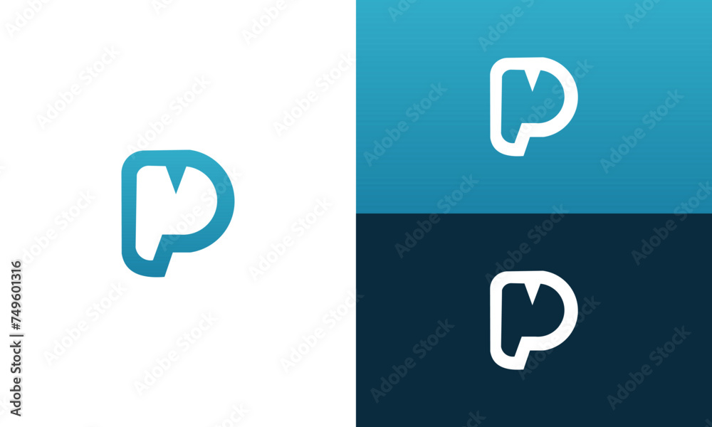 initial P monogram logo design vector initial P monogram logo design vector