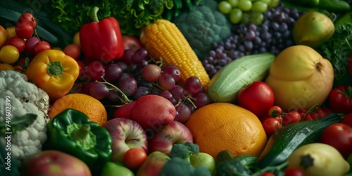 fruits and vegetables Assorted Generative AI © Evghenii