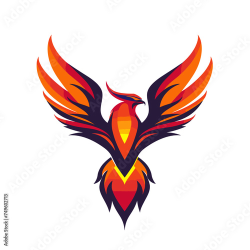 Fire bird phoenix esport vector logotype, logo phoenix, icon phoenix, sticker phoenix, symbol phoenix, emblem phoenix, eagle