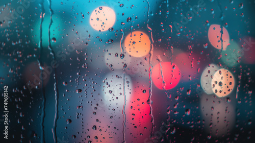 raindrops on window, light leak background