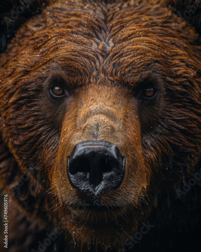 a close up image of a bear, nature photography, generated with AI