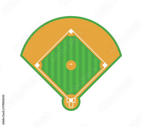 classic baseball field top view