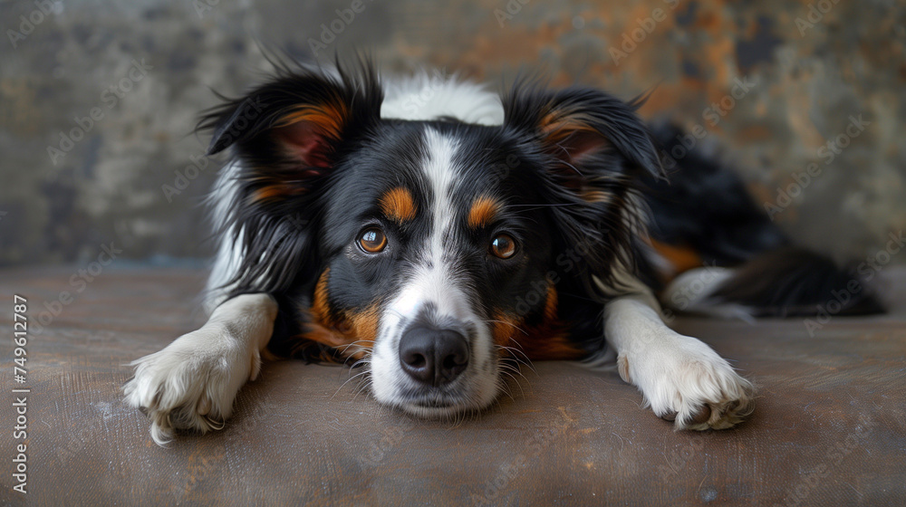 Berger australien, chien de race berger, de près : portrait d'une race de chien