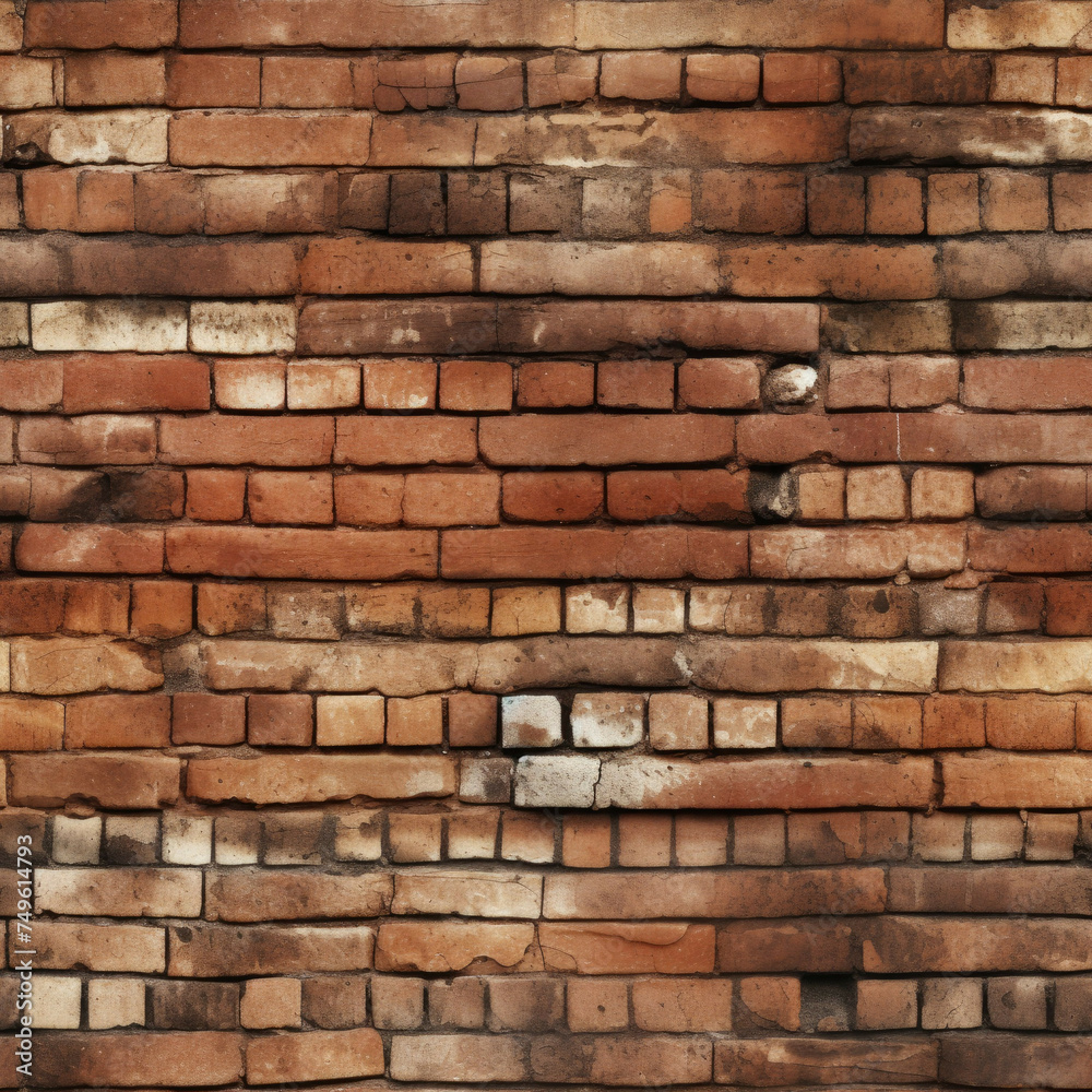 Obraz premium Seamless Tilable Brick Wall Texture Pattern