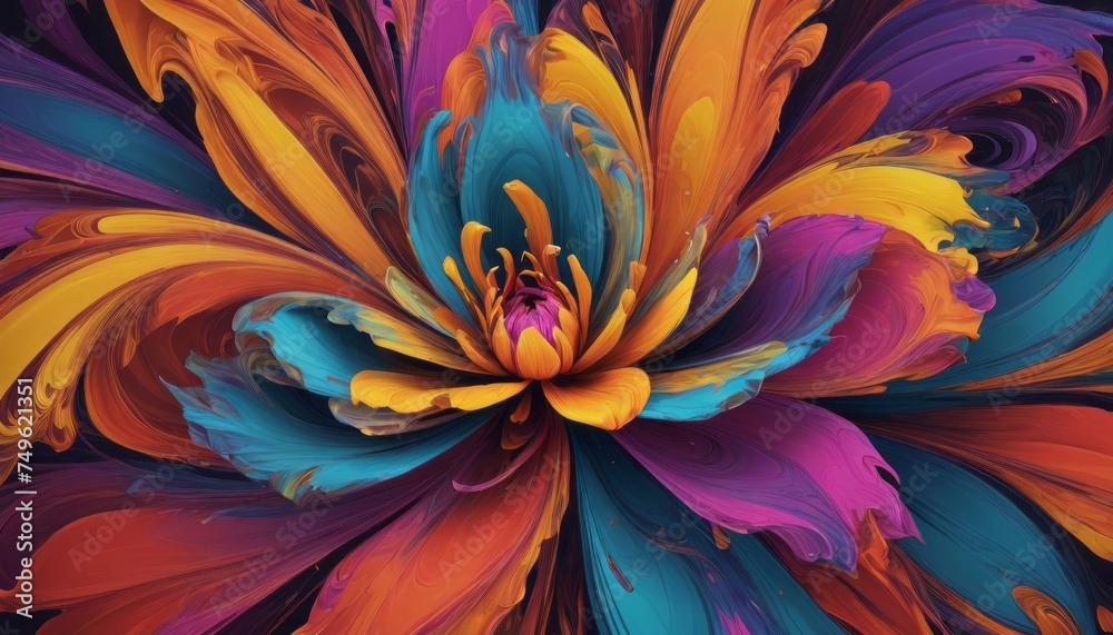 Vibrant Gradient Flower Vibrant Gradient Flower