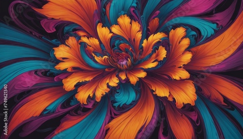 Vibrant Gradient Flower