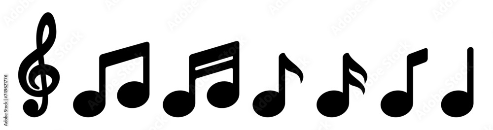 Classic Music Notes Silhouette