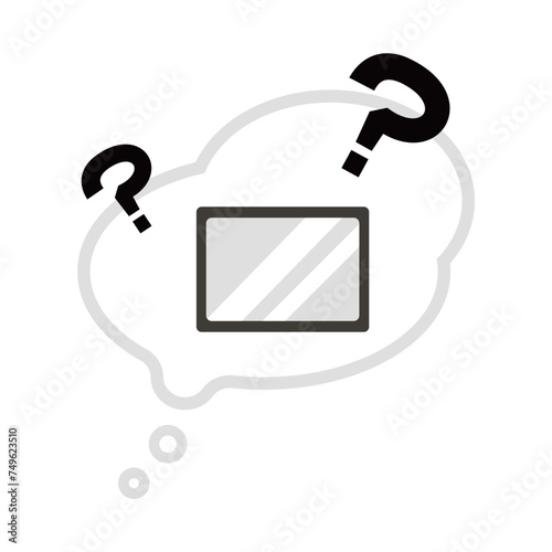 タブレット端末　紛失　トラブル　イメージイラスト素材