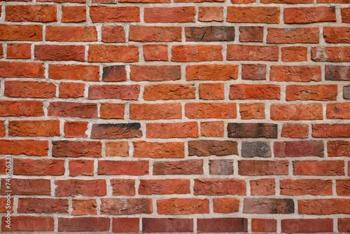 Fototapeta Stary mur z czerwonej cegły vintage