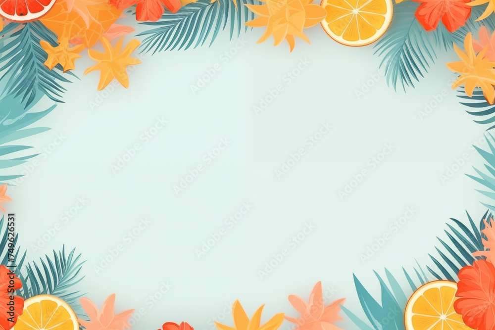Summer holiday card mockup background with copy space for text. Summertime vacation background Summer holiday card mockup background with copy space for text. Summertime vacation background