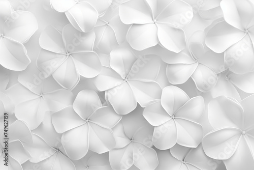 White paper flowers background