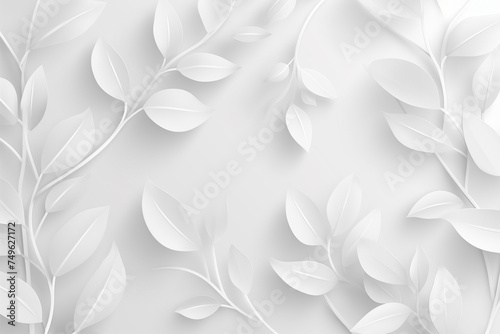 White paper flowers background © Vilma