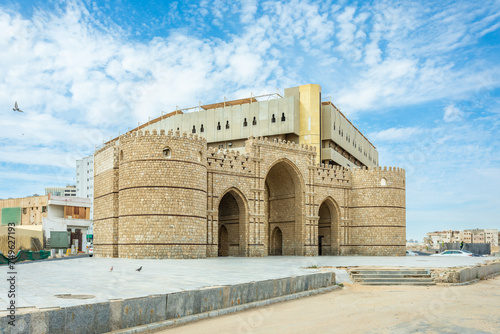 Baab Makkah, old arab ruined fortified Mecca gate, Jeddah, Saudi Arabia photo