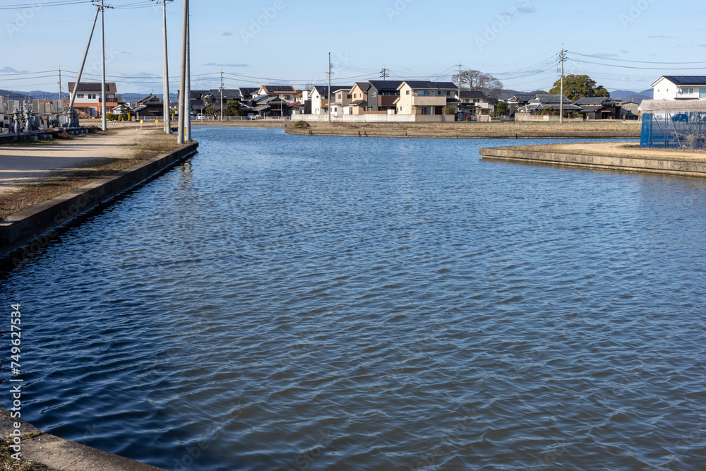 Fototapeta premium 日本の岡山県岡山市のとても美しい町の風景