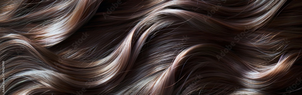 Fototapeta premium Detailed Close Up of Wavy Hair Pattern