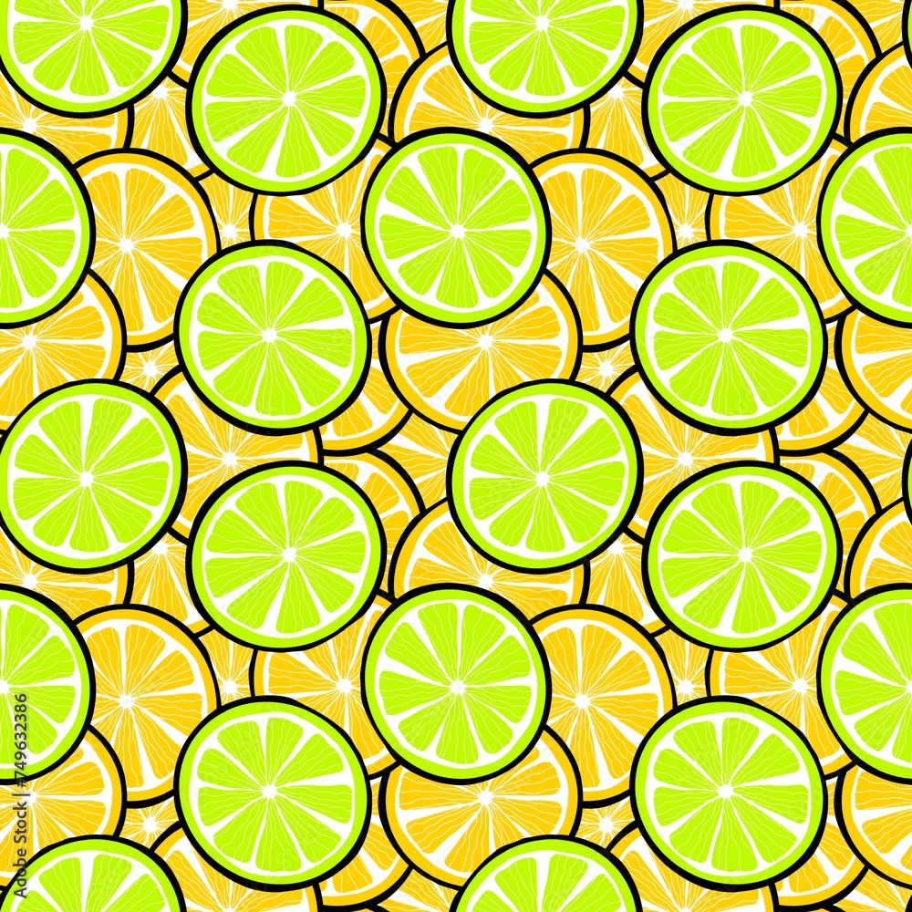 Summer fruit seamless lemon pattern for wrapping paper and fabrics and kids clothes print and party accessories