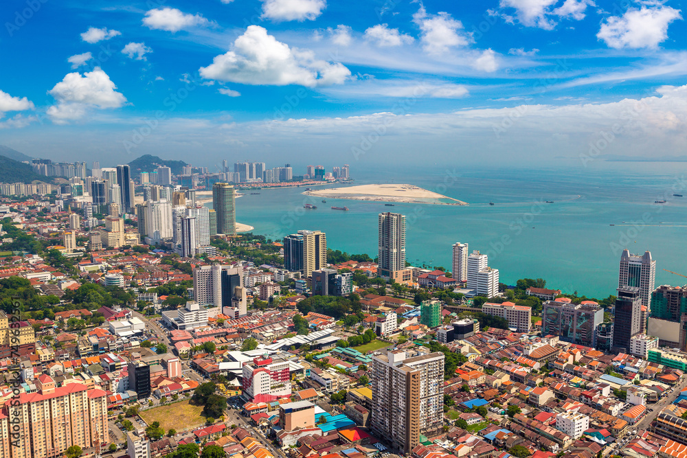 Aerial view of Georgetown, Penang