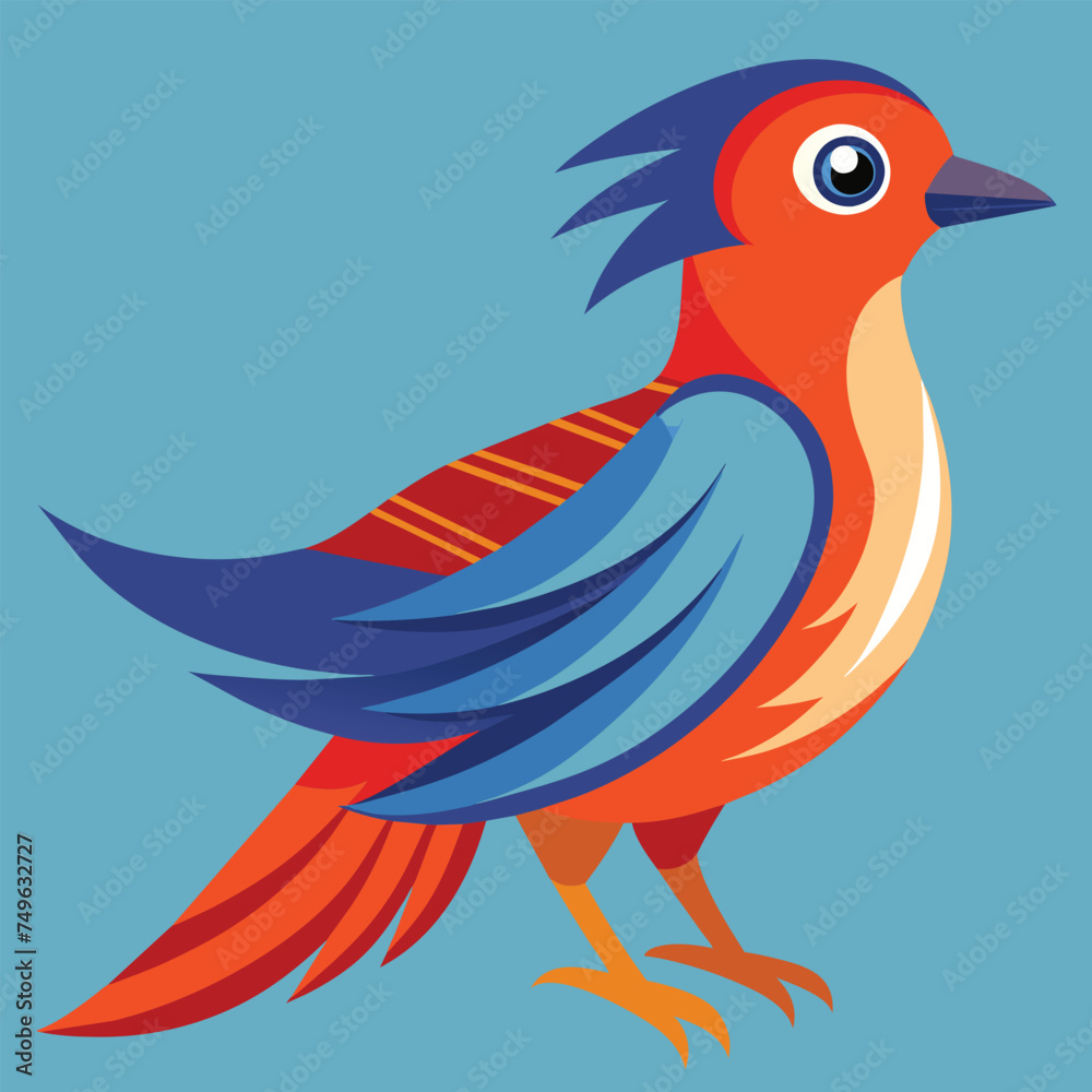 A beautiful bird vector illustration and artwork