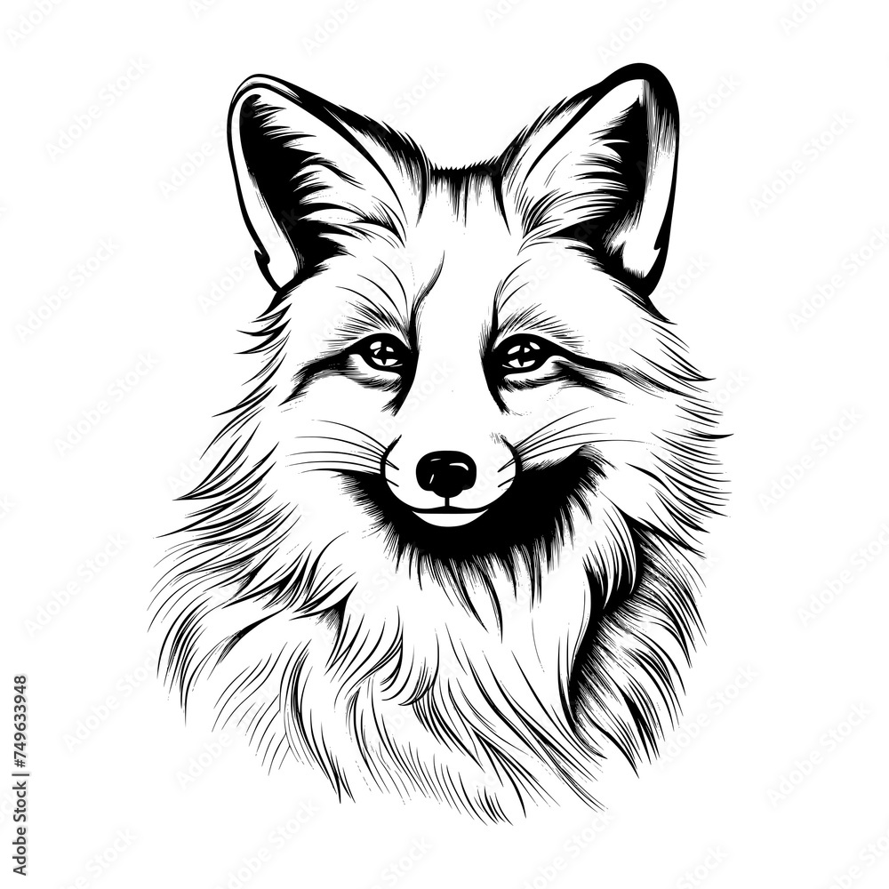fox cartoon isolated on white