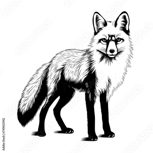 fox cartoon isolated on white