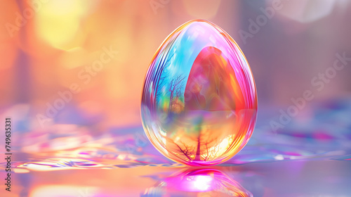 Mystic Holographic Egg, Ethereal Light Reflections