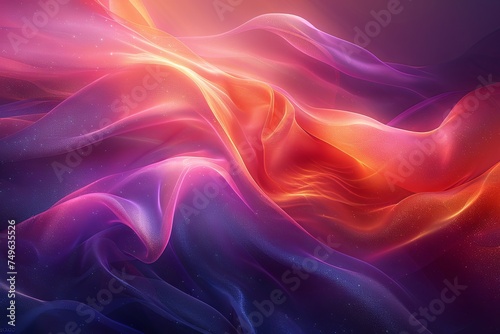 Wallpaper Mural glowing 3 dimensional arc texture with a rainbow of colors, in the style of flowing fabrics, dark azure and pink, abstraction. Generative AI Torontodigital.ca