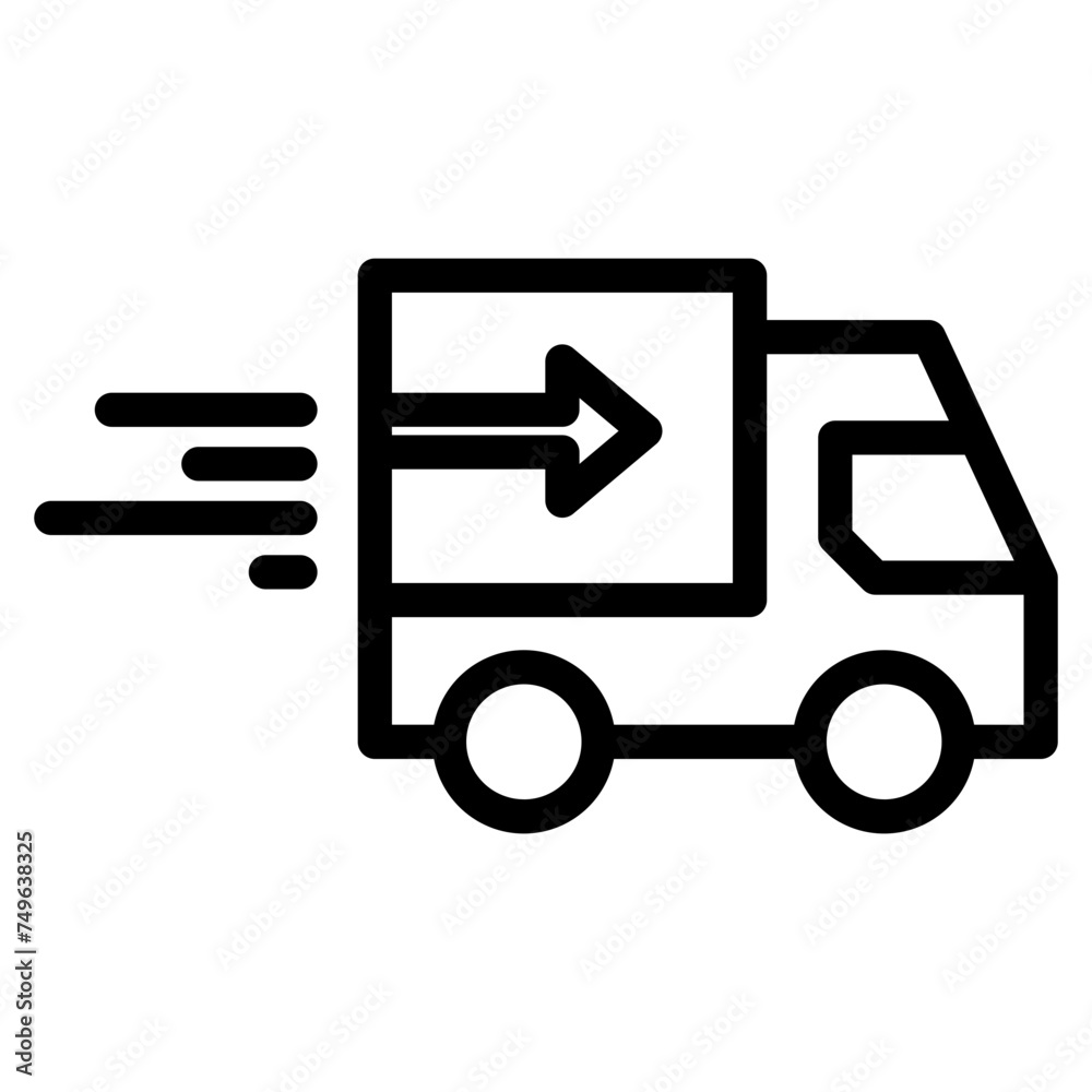 Fototapeta premium Truck icon. Freight, delivery symbol. Vector illustration