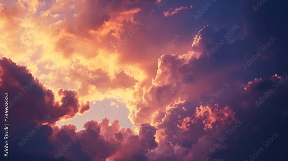 Sunset sky, colorful clouds Sunset sky, colorful clouds