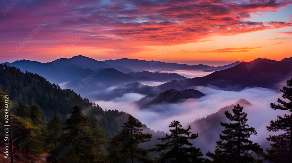 BB Mountain: Majestic Landscape Painted by the First Light of Dawn