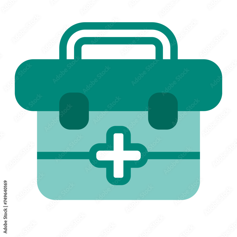 This is the First Aid Bag icon from the Hotel icon collection with an Color style This is the First Aid Bag icon from the Hotel icon collection with an Color style