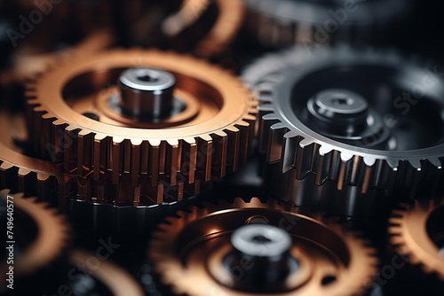 Wallpaper Mural Abstract gear wheel mechanism background, machine and engineering tool equipment technology Torontodigital.ca