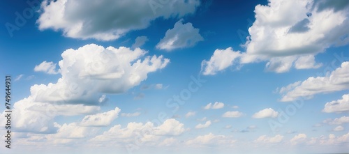 Blue sky background with clouds  