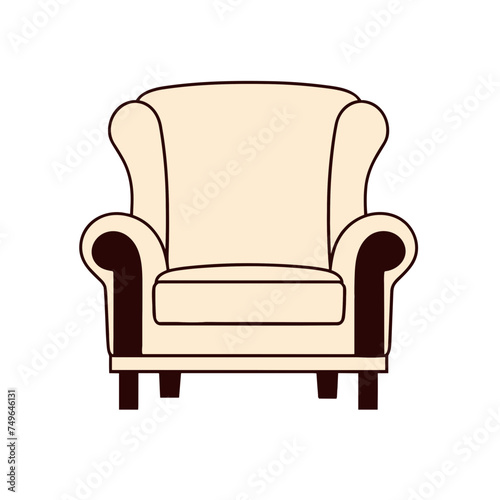 armchair icon black and white vector illustration isolated transparent background logo, cut out or cutout t-shirt print design