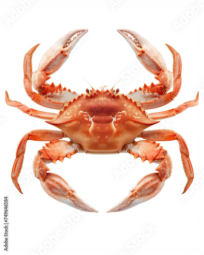  red crab in close up isolated on white 