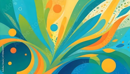 Eco-Revival: Vivid Vector-Based Abstract Evoking Nature's Essence