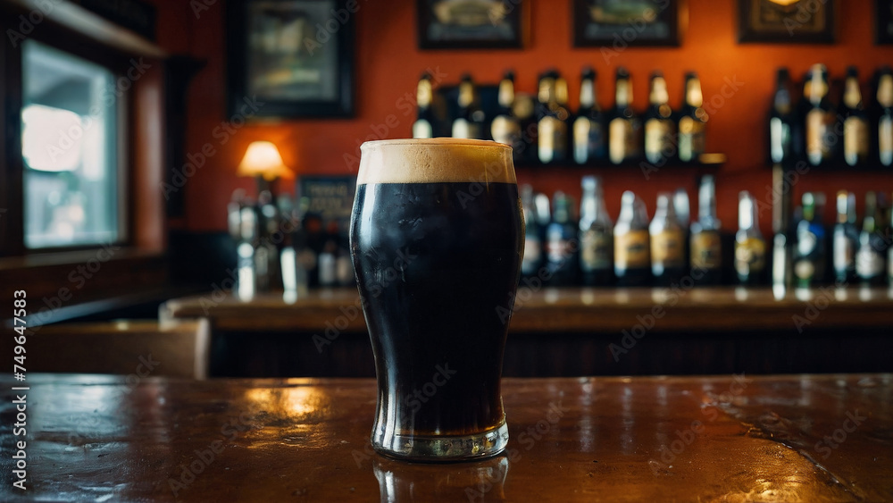 Irish Stout on Bar