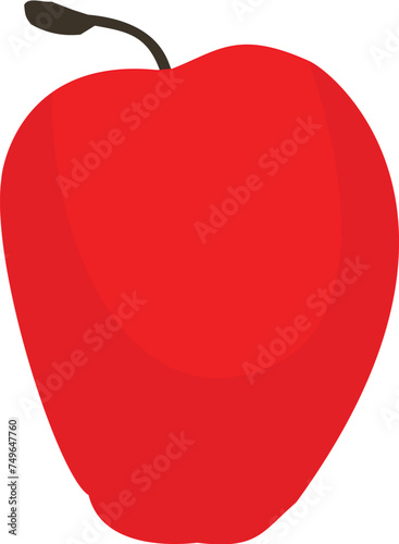 Red apple icon, red apple isolated on white