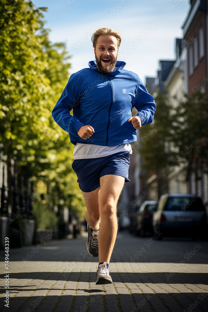 Joyful Morning Run - Active Lifestyle and Fitness in the City Joyful Morning Run - Active Lifestyle and Fitness in the City