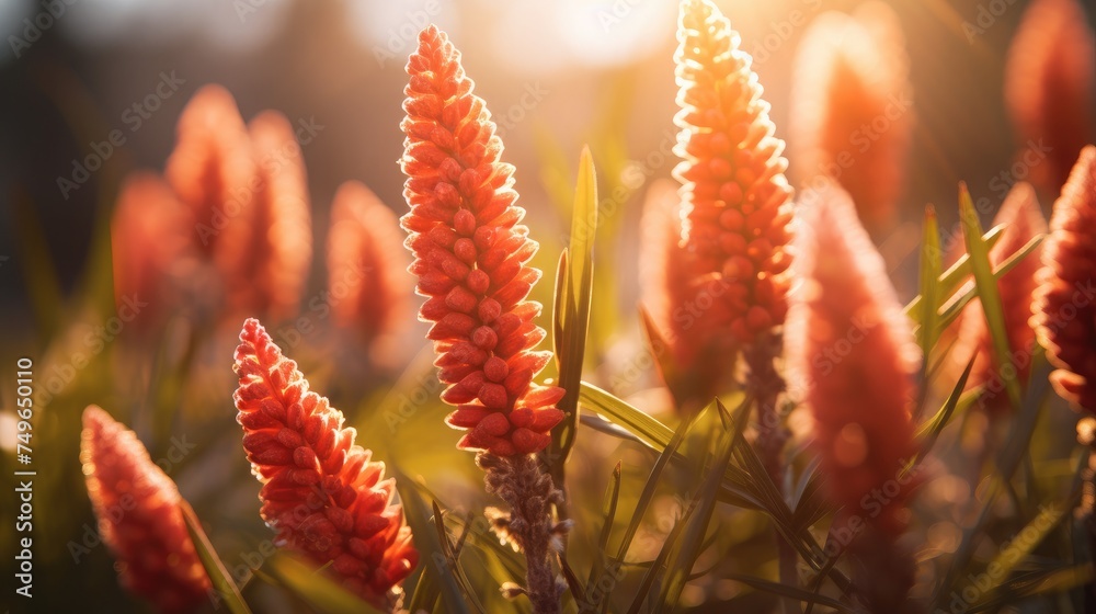 Macro photography of plants in sunny spring day Macro photography of plants in sunny spring day