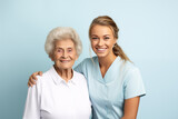 Generations of Care: Elderly Patient with Young Nurse - Healthcare Support