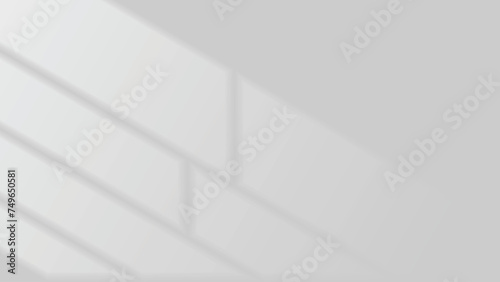 Gray background for product presentation with natural light and shadow from the windows